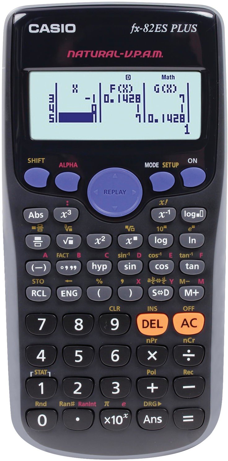 Калькулятор инженерный CASIO FX-82ESPLUSBKSBEHD (162х80 мм), 252 функции,  батарея, сертифицирован для ЕГЭ