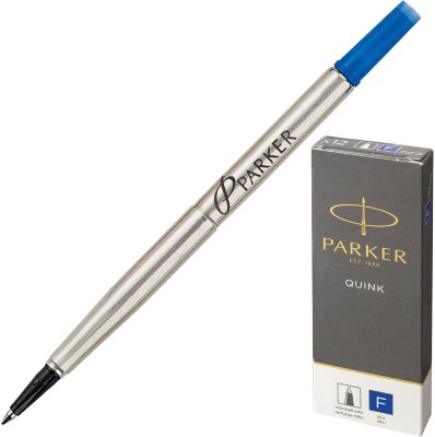 Стержень для ручки-роллера PARKER "Quink RB", металлический 116 мм, линия письма 0,5 мм, синий