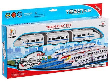 Ж/Д Train Play set, 34*19*3,5см, BOX, арт.3331A/B