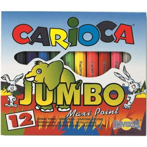 Фломастеры Jumbo 12цв "Carioca", карт.упак