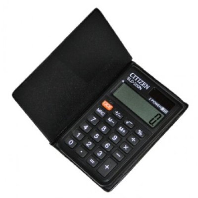 Калькулятор Citizen карманный SLD-200 III N 8 разр. двойное питание