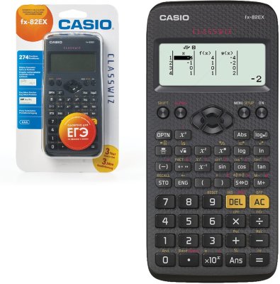 Калькулятор инженерный CASIO FX-82EX-S-ET-V (166х77 мм), 274 функции, батарея, сертифицирован для ЕГЭ