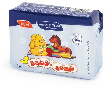 Мыло туалетное детское 300 г, BABY'S SOAP (Бейби соап), комплект 4 шт. х 75 г, "Натуральное"