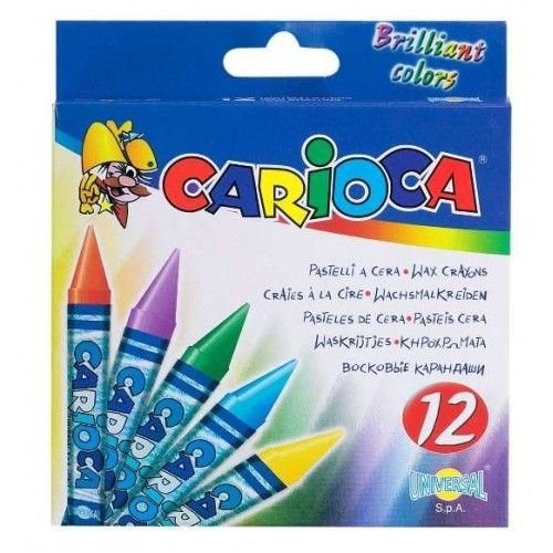 Carioca_Corvina Мелки восковые CARIOCA 12 цв. карт.упак, европодвес 42365