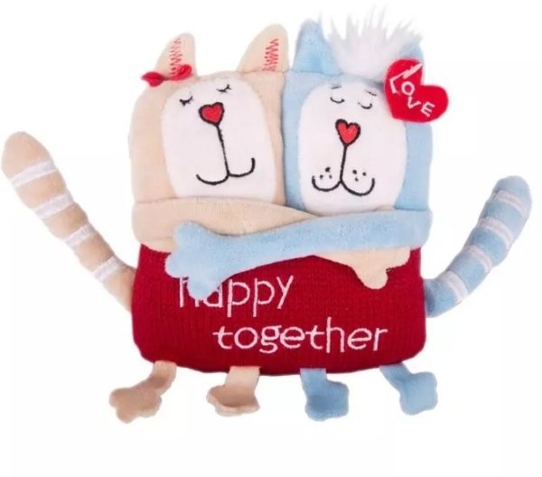 Мягкая игрушка Gulliver Кот и кошка «Счастливы вместе», 15 см 51-T78022D