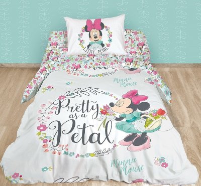 Постельное белье Minnie Pretty 1,5 спальное детское наволочка 1 шт  ***К121517