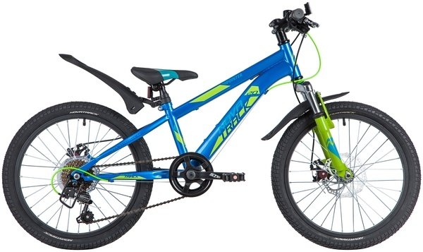 Велосипед NOVATRACK 20" POINTER синий,  стальная рама, 6 скор., Shimano TY21/Microshift TS38, дисков