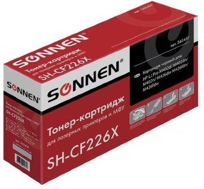 Картридж лазерный SONNEN (SH-CF226X) для HP LJ Pro M402d/dn/n/M426dw/fdn/fdw, ВЫСШЕЕ КАЧЕСТВО, ресурс 9000 стр., 362437