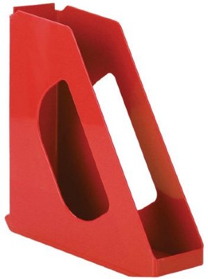 Лоток вертикальный для бумаг ESSELTE "VIVIDA", ширина 72 мм, красный