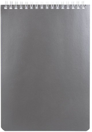 Блокнот А5, 60 л., гребень, перфорация на отрыв, лакированный, BRAUBERG, "Серебро", 145х212 мм, 111273