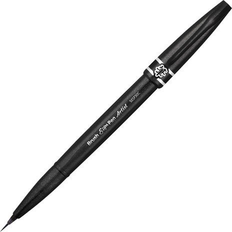 Ручка-кисть PENTEL "Brush Sign Pen Artist", линия письма 0,5-5 мм, черная