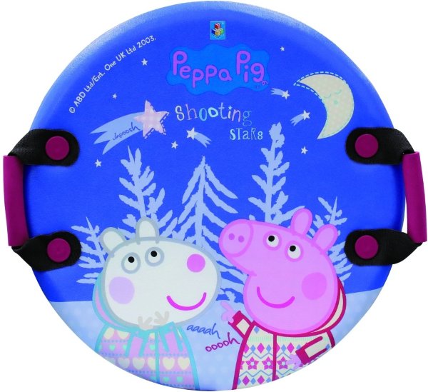 1toy Peppa ледянка, 54см, кругл.с плотн.ручками, унив.