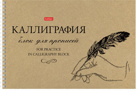 Тетрадь для каллиграфии и леттеринга А4 30 л. HATBER гребень, бумага 100 г/м2, "Пиши красиво", 30Тп4тВ5гр, 30Тп4тВ5гр_2237