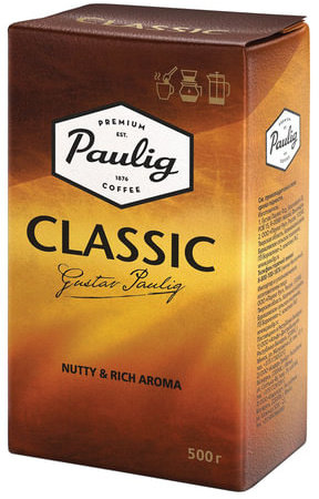 Кофе молотый PAULIG (Паулиг) "Classic", натуральный, 500 г, вакуумная упаковка, 16325