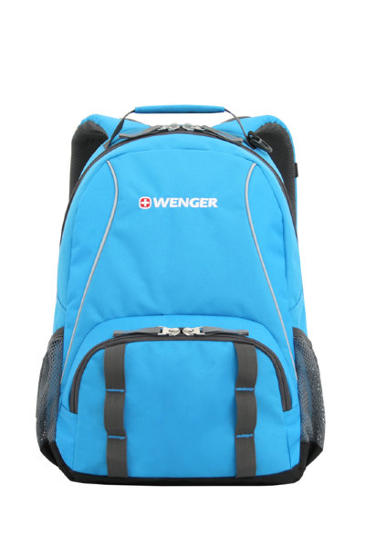 Рюкзак WENGER, голубой/серый, полиэстер 600D/добби, 32х14х45 см, 20 л