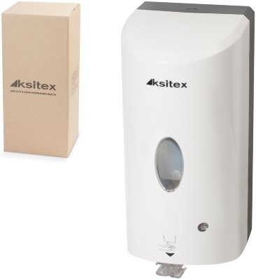 Диспенсер для жидкого мыла KSITEX, сенсорный, наливной, цвет - белый, объем 1,2 л, ударопрочный пластик
