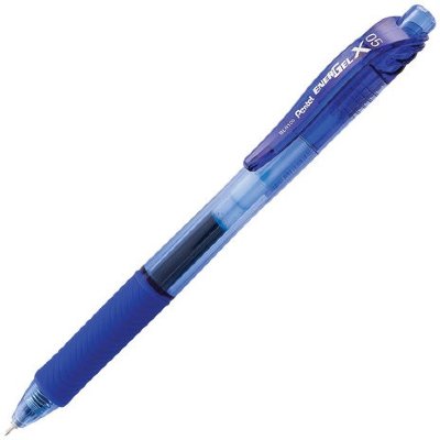 Ручка гелевая автоматическая с грипом PENTEL "Energel-X", СИНЯЯ, узел 0,5 мм, линия письма 0,25 мм