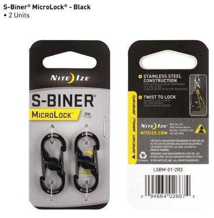 Карабин Nite Ize S-Biner MicroLock, черный