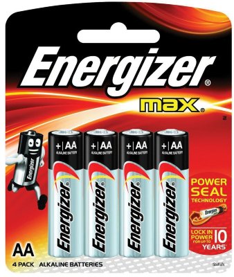 Батарейки ENERGIZER Max, AA (LR06, 15А), алкалиновые, КОМПЛЕКТ 4 шт., в блистере