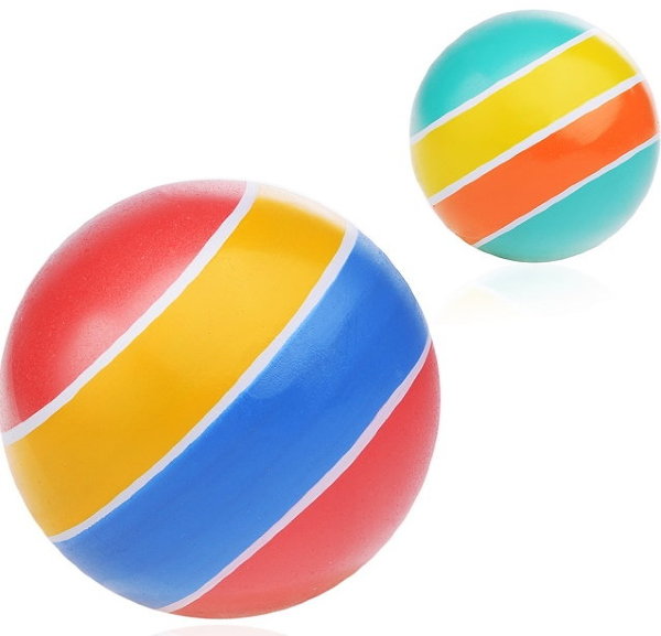Мяч д.75 мм Серия 'Полосатики'ручное окрашивание