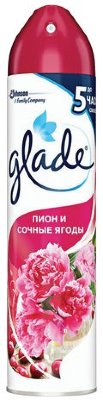 Освежитель воздуха аэрозольный 300 мл GLADE (Глейд) "Пион и сочные ягоды"