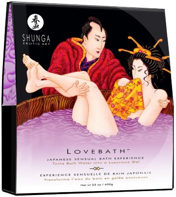 Соль для ванны Lovebath Sensual lotus, превращающая воду в гель - 650 гр.