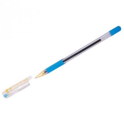 MunHwa Pencil Co Ручка шар. MC GOLD с рез. 0,5мм голубой корпус BMC-12