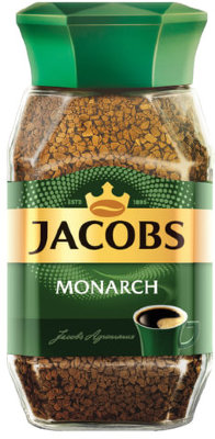 Кофе растворимый JACOBS MONARCH, сублимированный, 190 г, в стеклянной банке, 11233