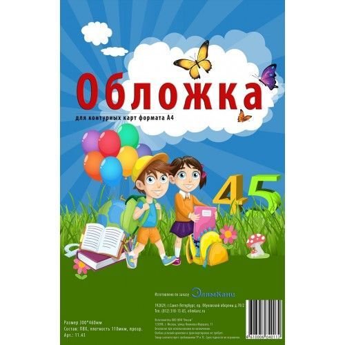 Инсам Обложка д/конт.карт А4 нерег.формат (285*450) ПВХ 110мкм прозр. 11.43.