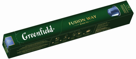Чай в капсулах GREENFIELD "Fusion Way", черный, земляника-фиалка, 10 шт. х 2,5 г, 1364-10