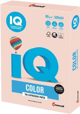 Бумага IQ color, А4, 80 г/м2, 500 л., пастель, темно-кремовая, SA24