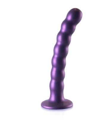 Фиолетовый фаллоимитатор Beaded G-Spot - 17 см.