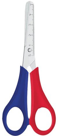 Ножницы ПИФАГОР, 130 мм, для левши, с линейкой, в картонной упаковке с европодвесом, 236784