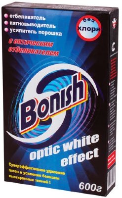 Средство для удаления пятен 600 г, BONISH (Бониш) "Optic white effect", без хлора