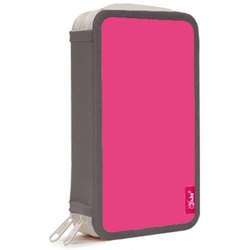 Оникс Пенал 2 отд. (190*110) Розовый-серый, ткань ПКТ 11-42