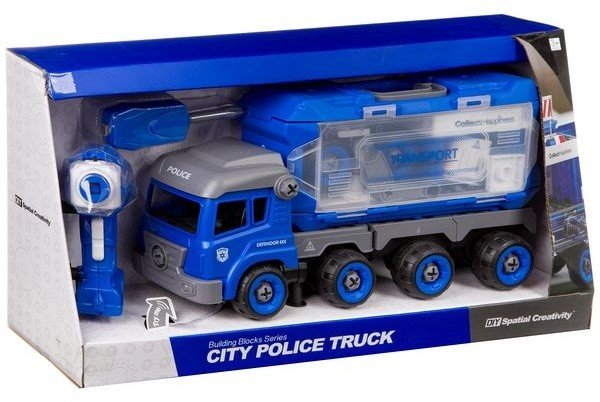 Конструктор-машина на р/у, CITY  POLICE TRUCK, BOX 50,1x13,1x26 см, арт. LM8027-YZ-1.