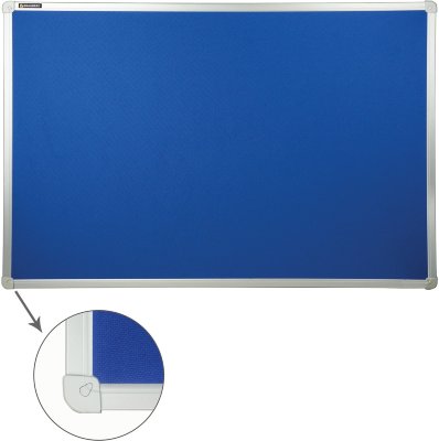 Доска c текстильным покрытием для объявлений (60х90 см) синяя, , , BRAUBERG