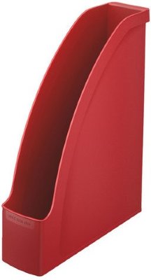 Лоток вертикальный для бумаг LEITZ "Plus", ширина 78 мм, красный