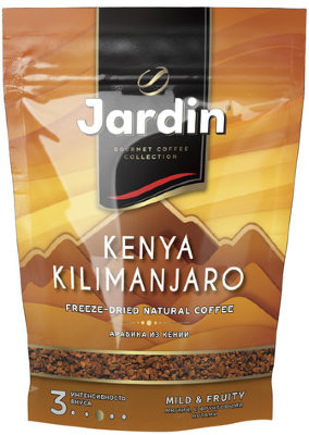 Кофе растворимый JARDIN "Kenya Kilimanjaro" ("Кения Килиманджаро"), сублимированный, 150 г, мягкая упаковка, 1018-14