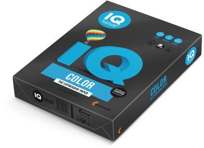 Бумага IQ color, А4, 80 г/м2, 500 л., интенсив, черная, В100