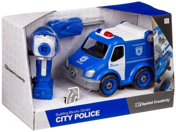 Конструктор-машина на р/у, CITY  POLICE, BOX 33x13,5x19,2 см, арт. LM8022-YZ-1.