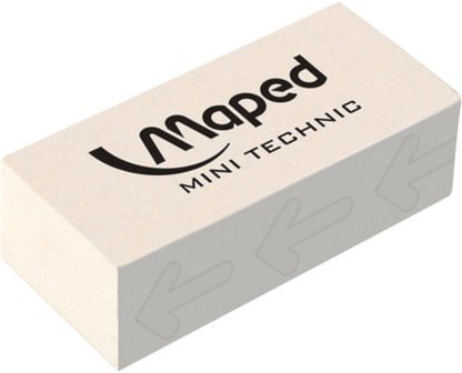 Резинка стирательная MAPED "Technic Mini", 39х18, 2х12,6 мм, белая, дисплей
