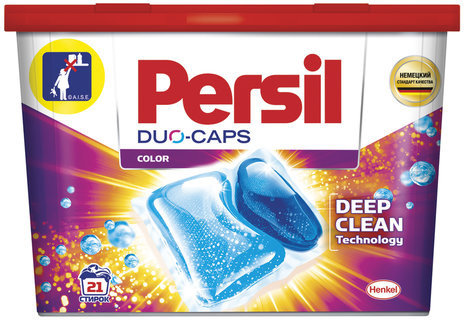 Средство для стирки в капсулах 21 шт. PERSIL (Персил) "Duo-caps Color", 2465300