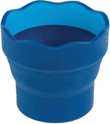 Стакан для воды FABER-CASTELL "Clic&Go", складной, пластиковый, синий