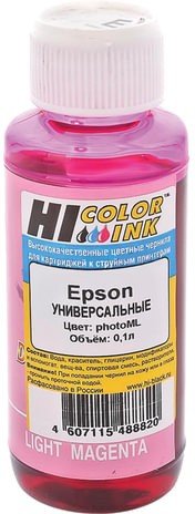 Чернила HI-COLOR для EPSON универсальные, светло-пурпурные, 0,1 л, водные