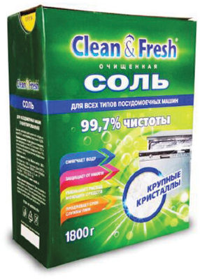 Соль от накипи для посудомоечных машин 1,8 кг CLEAN&FRESH, УТ000000347