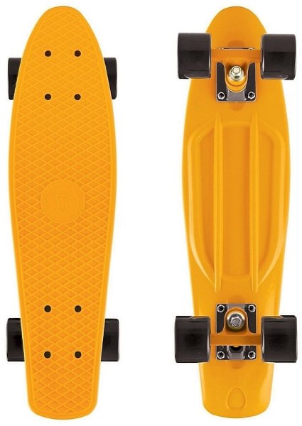 401-O Скейтборд Y-SCOO Fishskateboard 22&" винил 56,6х15 с сумкой ORANGE/black