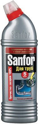 Средство для прочистки канализационных труб 1 кг, SANFOR (Санфор)