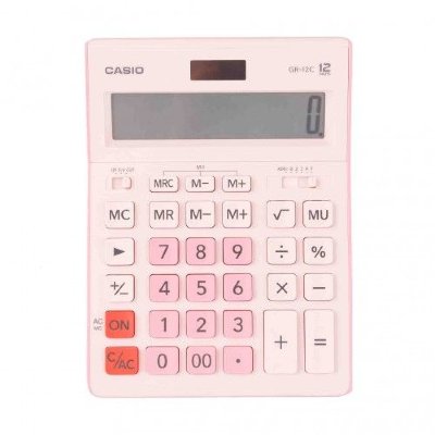 Casio Калькулятор 12 разр. CASIO GR-12 настольный, розовый GR-12C-PK-W-EP
