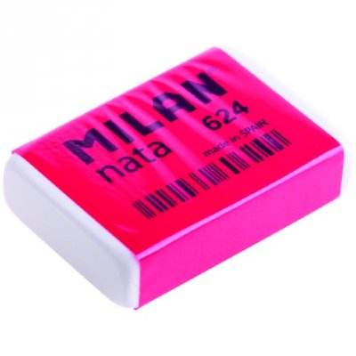 Milan Ластик MILAN "Nata 624" прямоугольный, пластик, картонный держатель CPM624